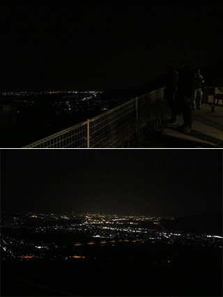 The night view of Mt.Obasute