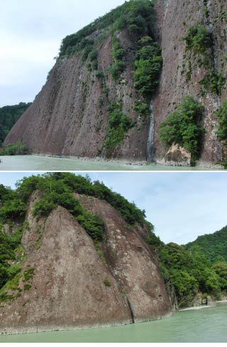 古座川の一枚岩